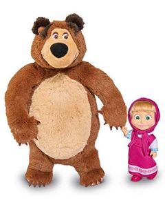 Simba 109301072 - Bambola Masha Con Orso cm 25