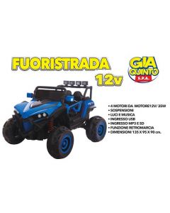 Auto Elettrica Maxi Fuoristrada 12V Blu - GVC5294