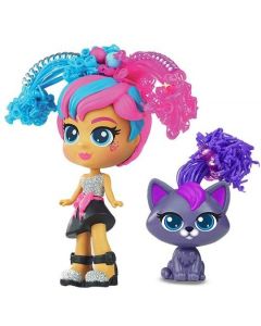 Rocco Giocattoli 21291074 - Curli Girls Bambola + Animaletto Modelli Assortiti