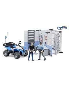 Bruder 62730 Bworld - Stazione di Polizia Con Quad